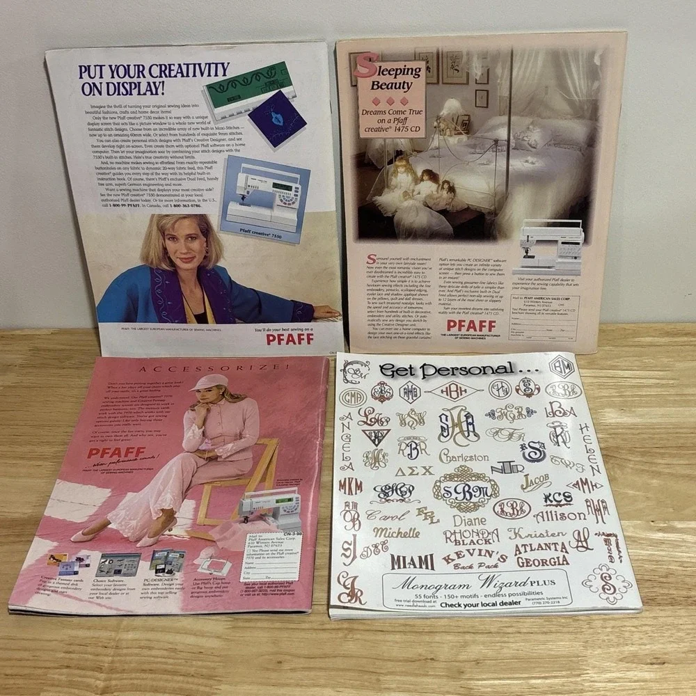 Lot 4 Creative Needle‎ Smocking Hand Sewing 1993-2008 Embroidery Insert Patterns